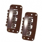Hair Extension Clips - Brown Small - 12 Pack
